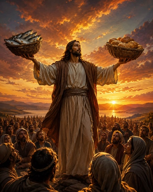 JESÚS, PARTIÓ LOS PANES Y COMIERON TODOS Y SE SACIARON