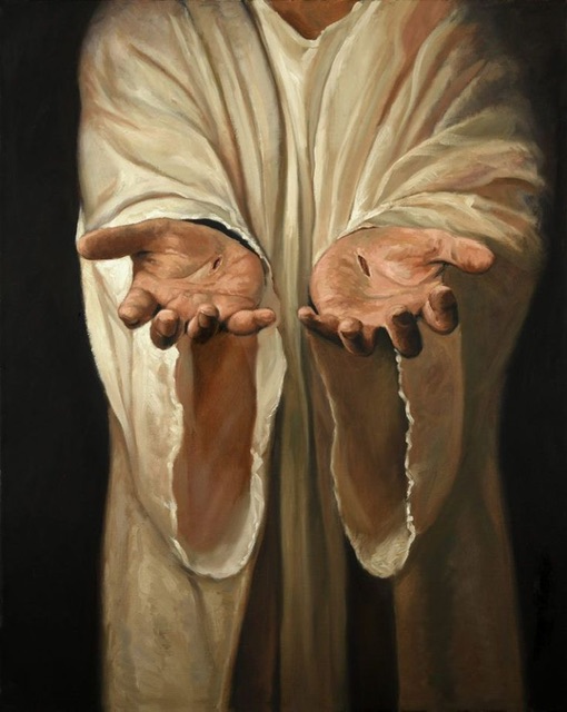 JESÚS LES ENSEÑÓ SUS MANOS Y EL COSTADO