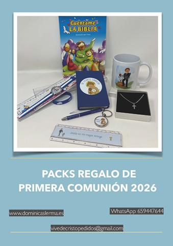 CATÁLOGO DE PACKS REGALOS COMUNIÓN